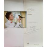 Julie Andrews Actress Signed 1976 British Airways Menu With 'Mary Poppins' Photo. Good Condition