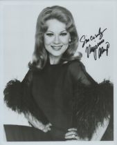 Virginia Mayo signed 10x8 inch black and white photo. Good condition Est.