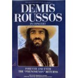 Demis Roussos signed flyer. Dedicated. Good condition Est.