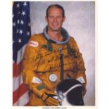 Jack Lousma signed 10x8inch colour spacesuit NASA photo. Dedicated. Good condition Est.