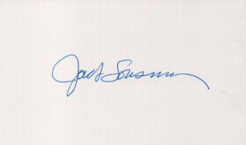 Jack Lousma signed 5x4 inch white card. Good condition Est.