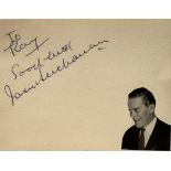 Jack Buchanan signed album page with George Melachrino on reverse. Good condition Est.