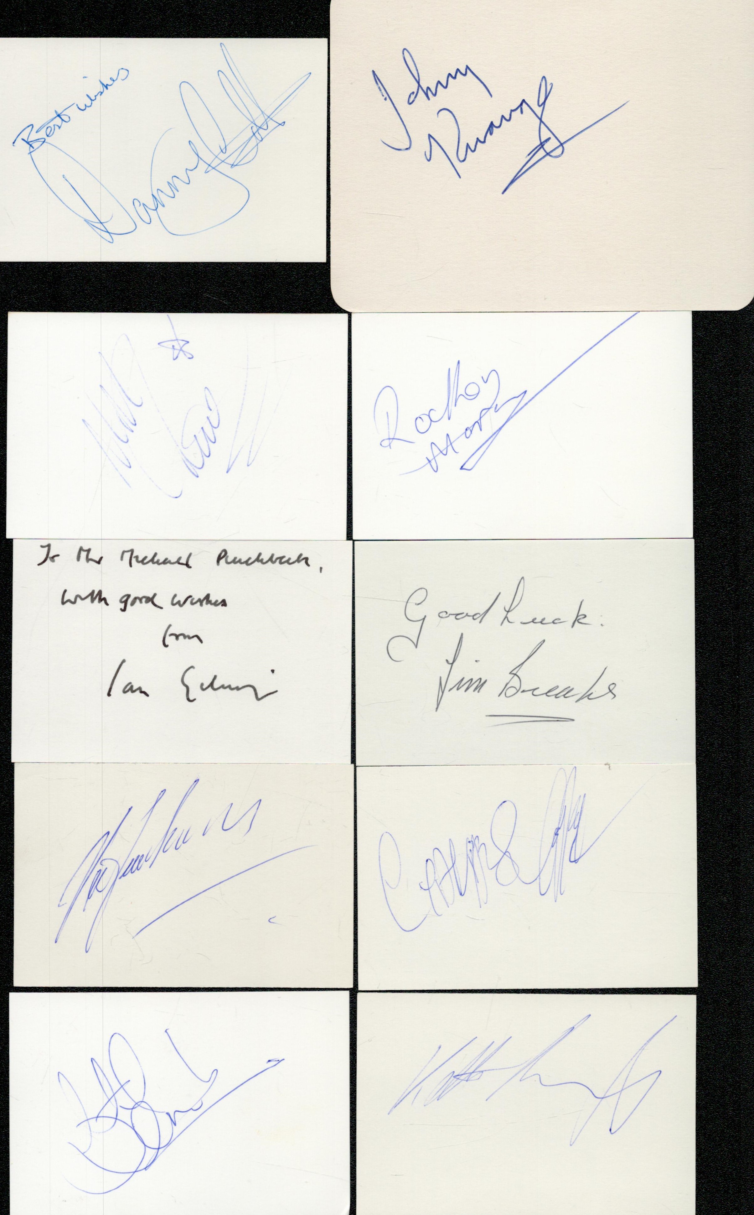 Wrestling - 20 vintage signed cards, 4.5x3.5 inches down to 3.5x2.5 inches, some dedicated. They are - Image 2 of 2