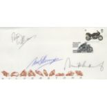 Motor Cycle race legends 2005 Silverstone Cover signed Mick Grant, Williams and Hemmings. Numbered