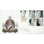 Everest Mountaineer Sir Edmund Hillary signed rare Internetstamps 2002 Queen Elizabeth II Golden