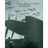 WW2 Mosquito Photo Signed 10 WW2 RAF Mosquito Pilots and Navigators. This 10" x 8" Mosquito Photo