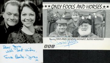 Only Fools and Horses David Jason signed 6x4 inch black and white promo photo and Tessa Peake