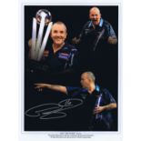 Football Autographed Phil Taylor Montage Edition : Colorized, Measuring 16 X 12 Depicting A