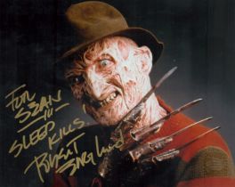 Robert Englund signed 10x8 inch colour photo dedicated. Good Condition. All autographs come with a