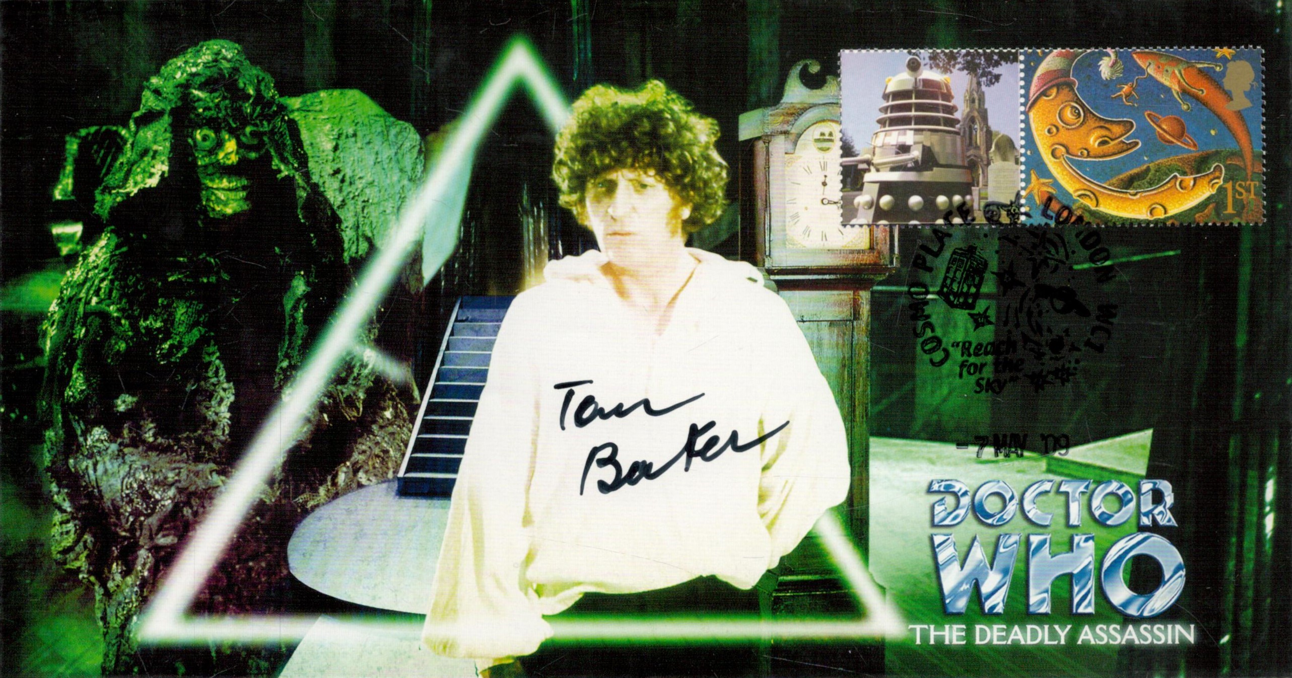Dr Who Tom Baker signed Scott Official Dr Who Warriors The Deadly Assassin 2005 FDC. Thomas