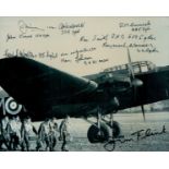 WW2 Manchester Bomber Photo Signed 10 WW2 RAF Bomber Command Veterans. This 10" x 8" Lancaster Photo