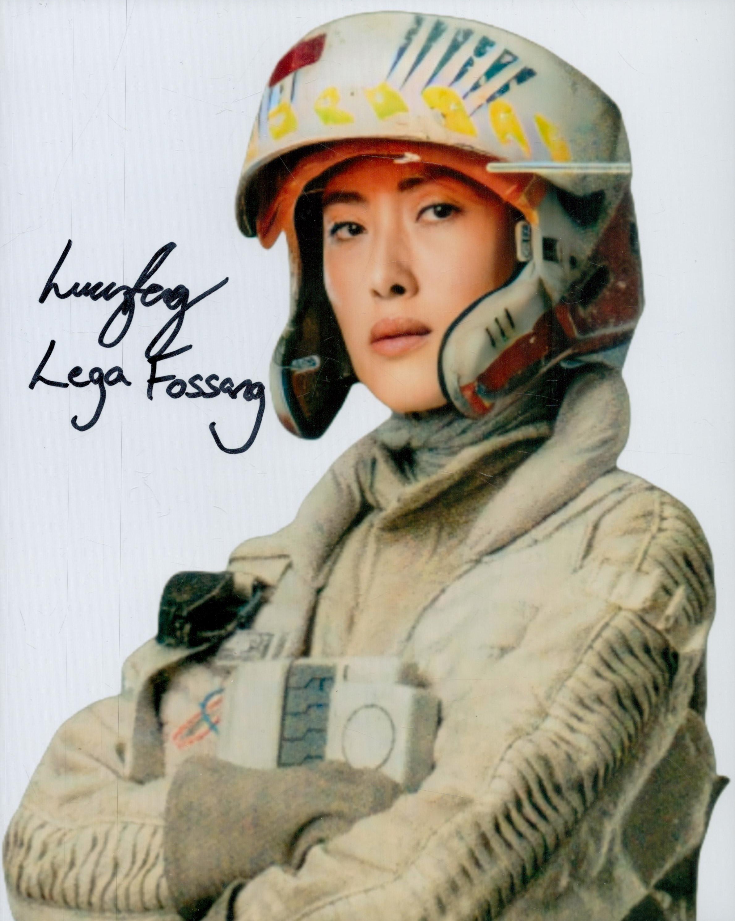 Star Wars The Rise of Skywalker 8x10 photo signed by Lucy Feng as Lega Fossang. Good Condition.