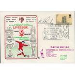 Liverpool football legend Bob Paisley signed 1941 Liverpool 11 Stromsgodset 0 Dawn football cover.
