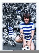 Football Autographed Stan Bowles 16 X 12 Montage-Edition : Colorized, Depicting A Montage Of
