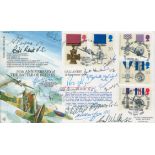 WW2 Fifteen Aces, BOB, VC, GCs multiple signed rare 1990 Gallantry official forces FDC RFDC87.