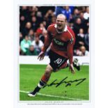 Autographed Wayne Rooney 2011 Photographic Edition : Col, Measuring 16 X 12 Depicting The Manchester