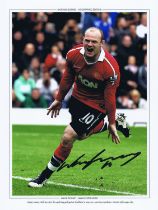 Autographed Wayne Rooney 2011 Photographic Edition : Col, Measuring 16 X 12 Depicting The Manchester