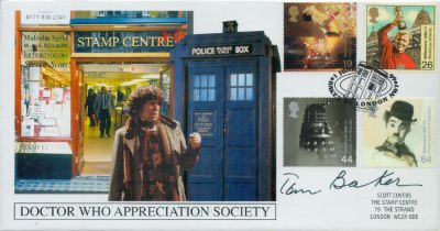 Dr Who Tom Baker signed Scott Official Dr Who Appreciation Society Millennium FDC. Good Condition.