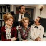 Fawlty Towers Prunella Scales signed superb 10 x 8 inch colour photo as Sibil with all the stars.