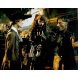 Keira Knightley and Johnny Depp signed 10x8inch colour Pirates of the Caribbean photo. Good