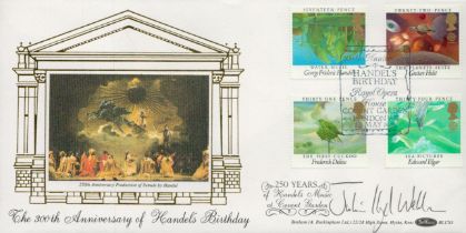 Julian Lloyd Webber Benham Signed FDC 1985 Composers official cover BLCS 3 Handel's Birthday. Cat £