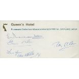 Comedy legends Eric MORECAMBE AND Ernie WISE, MRS MILLS + RAY ALAN HAND SIGNED ORIGINAL AUTOGRAPHS