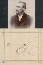 General Ben Viljoen, Boer War General, signed when a Prisoner of War on St Helena c1902. The photo