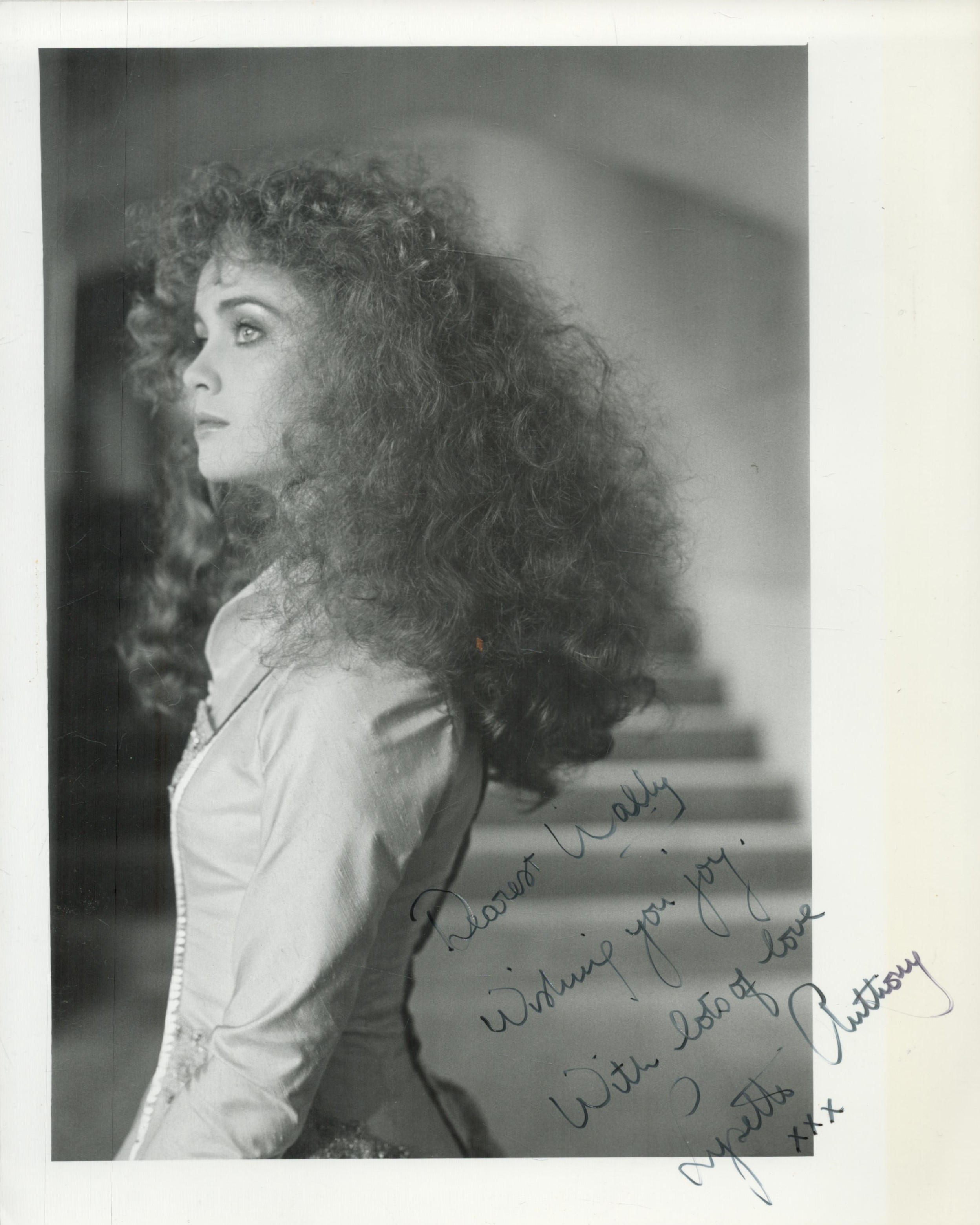 Lysette Anthony, actress and model. A signed and dedicated 10x8 photo. She is known for her many