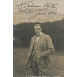 Claude Graham White. Early Aviator signed Photographic postcard dated 1912. Good Condition. All