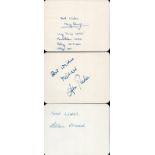 Athletics - British - Three signed 4.5x3.5 inch cards: Mary Rand (date stamped Nov 64 to back),