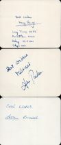 Athletics - British - Three signed 4.5x3.5 inch cards: Mary Rand (date stamped Nov 64 to back),