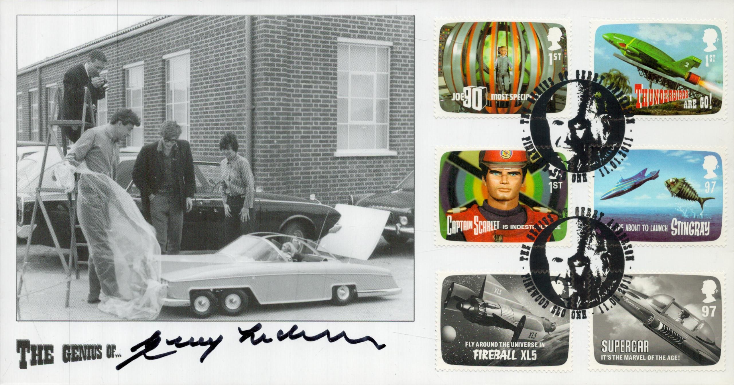 Gerry Anderson signed Genius of Gerry Anderson Scott official FDC with Anderson 2011 special