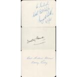 Tennis - Three signed cards, 4.5x3 inches, one slightly smaller, one dedicated. They are Margaret