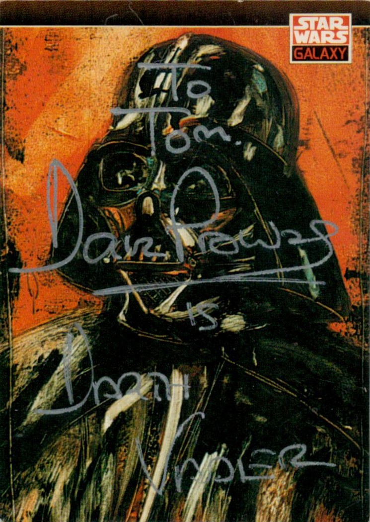 David Prowse Original Signed Autograph Topps Trading Card Star Wars. English actor, bodybuilder,