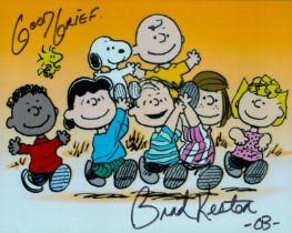 Brad Keston the voice of Charlie Brown signed 10 x 8 inch colour photo. Inscribed Good Grief. Good