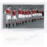Football Autographed Man United 1958 Presentation : A Superb Colorized 12 X 8 Photo Showing The