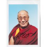 Dalai Lama signed 8x6 inch colour photo. Good Condition. All autographs come with a Certificate of