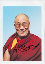 Dalai Lama signed 8x6 inch colour photo. Good Condition. All autographs come with a Certificate of
