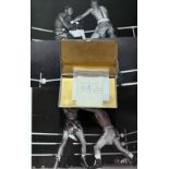 Randolph Turpin owned cigarette case (silver). UNSIGNED. Good Condition. All autographs come with