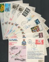 RAF collection 10, signed flown FDC RAF personnel and veterans interesting commemorative covers such