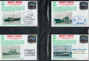 Collection of 100 Different Royal Navy Covers Chris Hockaday & a few RN Marriott, With Blue Cover