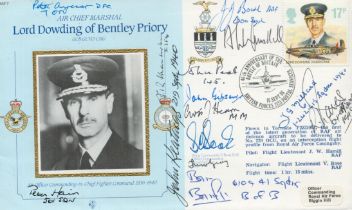 WW2 Battle of Britain Lord Dowding cover Signed 12 fighter RAF Battle of Britain Pilots. Includes