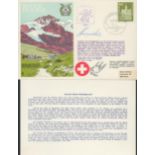 P W Walker Signed & Flown Cover Escape from Switzerland 15th Oct 1974 (RAFES SC8) certified No 548