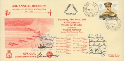 RAF Coltishall Private air display The Red Arrows Signed by 9 Red Arrow Pilots Manager & Engineer 23