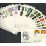 1998 Collection of 50 all different United States of America Official First Day Covers. Good