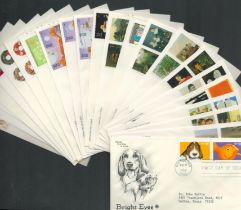 1998 Collection of 50 all different United States of America Official First Day Covers. Good