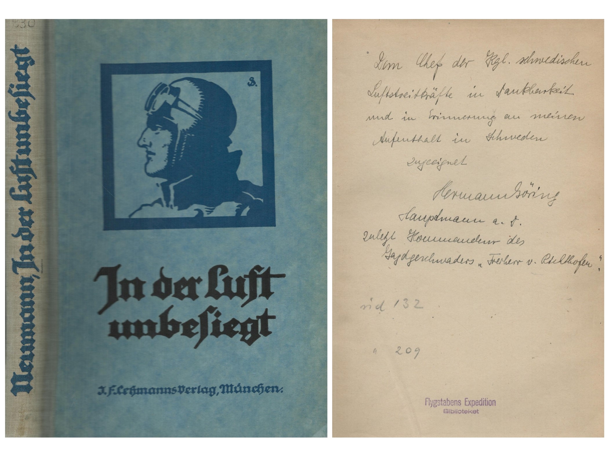 In der Luft Unbesiegt (In the Air Undefeated) by J F Lehmanns Verlag 1923 Hardback Book with 316 - Image 2 of 2