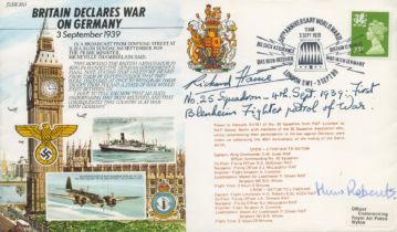 JS50/39/1bH 50th Anniv Britain declares war on Germany R Haine Battle of Britain pilot. 3 Sept 89