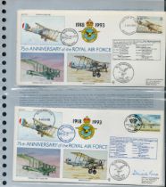 The Royal Air Force 75th Anniversary Album with Collection set of 90 Covers Standard Pilots Signed