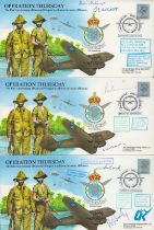 Three Operation Thursday General Wingate's Airborne Invasion of Burma Signed Covers By Pilots,